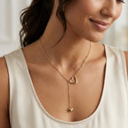 Collana asimmetrica con cuore traforato e pendente In Argento 925