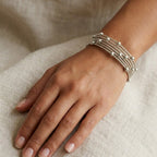 Bracciale Rigido Multifilo con Sfere In Acciaio Inossidabile
