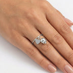 Anello Sinfonia Romantica con Cuore e Campanellino In Acciaio Inossidabile