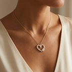 Collana Cuore Splendente con Zircone Incastonato In Argento 925