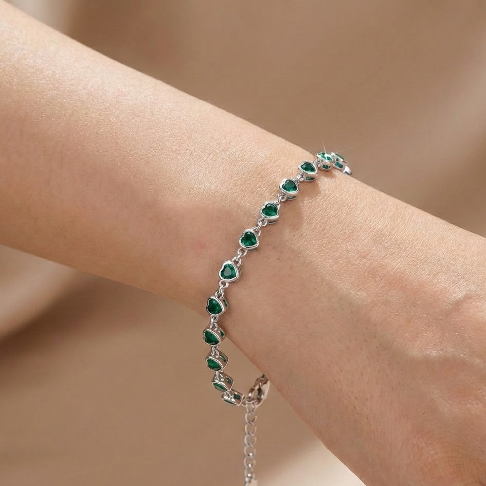 Bracciale con Cuori in Argento 925