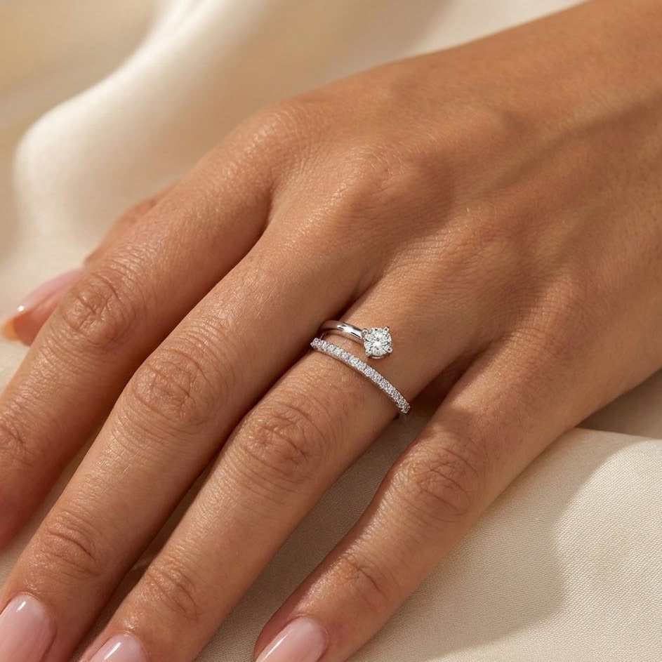 Anello Contrarié Luce Pura In Argento 925