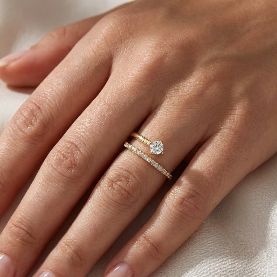 Anello Contrarié Luce Pura In Argento 925