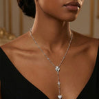 Collana Rosario con Cuore Sacro e Croce In Acciaio Inossidabile