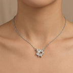 Collana Cuore e Zirconi a Grappolo In Argento 925