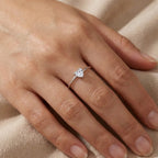 Anello Heart Link con Cuore in Pavé In Acciaio Inossidabile