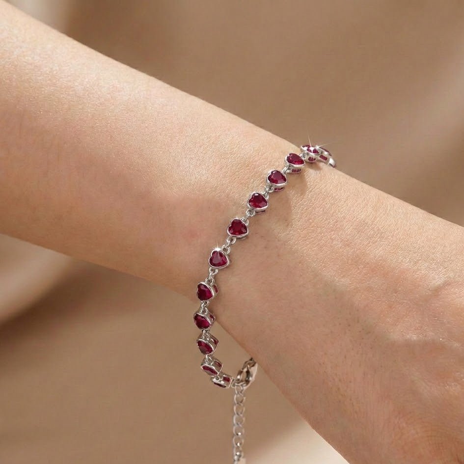 Bracciale con Cuori in Argento 925