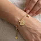 Bracciale Catena Mista con Angelo e Cuore In Argento 925