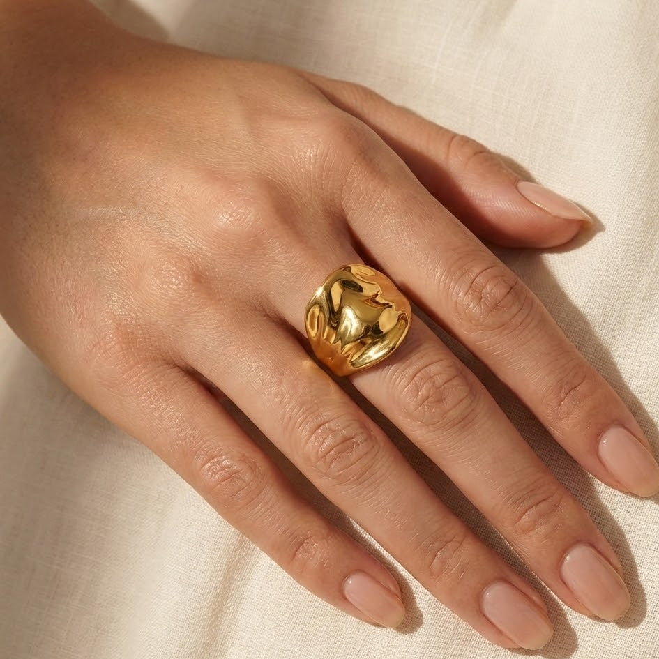 Anello Fascia Aperta a Spirale Fluida In Acciaio Inossidabile