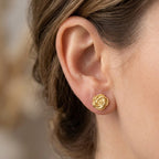 Orecchini Rosa Tridimensionale In Argento 925