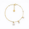 Bracciale Asimmetrico con Stella e Punto Luce In Argento 925