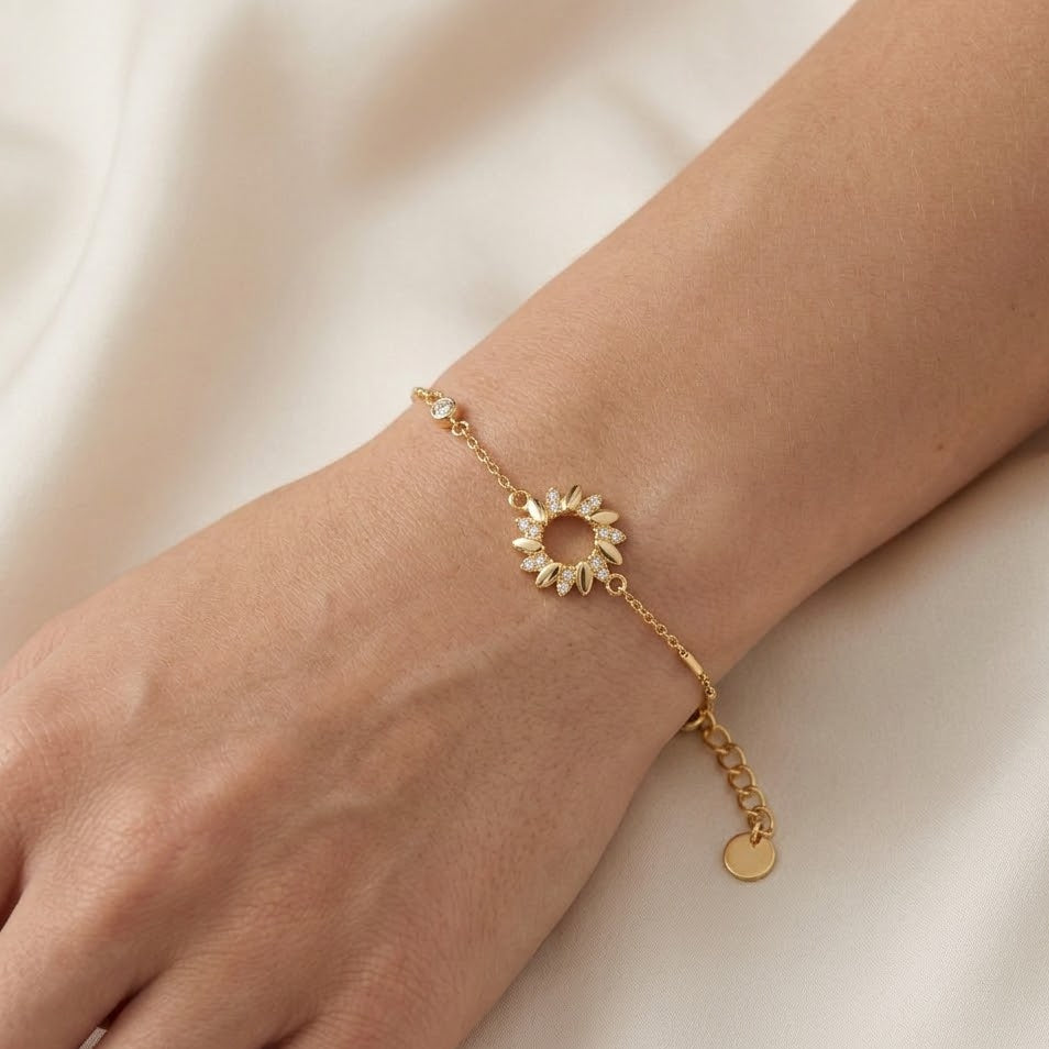 Bracciale Rollò con Barrette e Sole Traforato In Argento 925