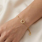 Bracciale Rollò con Barrette e Sole Traforato In Argento 925