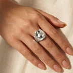 Anello Fascia Aperta a Spirale Fluida In Acciaio Inossidabile