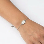Bracciale con Cuore Anatomico in Acciaio Inossidabile