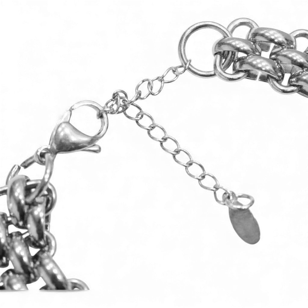Giftall Collana A Catena Intrecciata In Acciaio Inox – Lunghezza 71 Cm, Larghezza 2,5 Mm – Gioiello Anallergico Uomo E Donna - 2