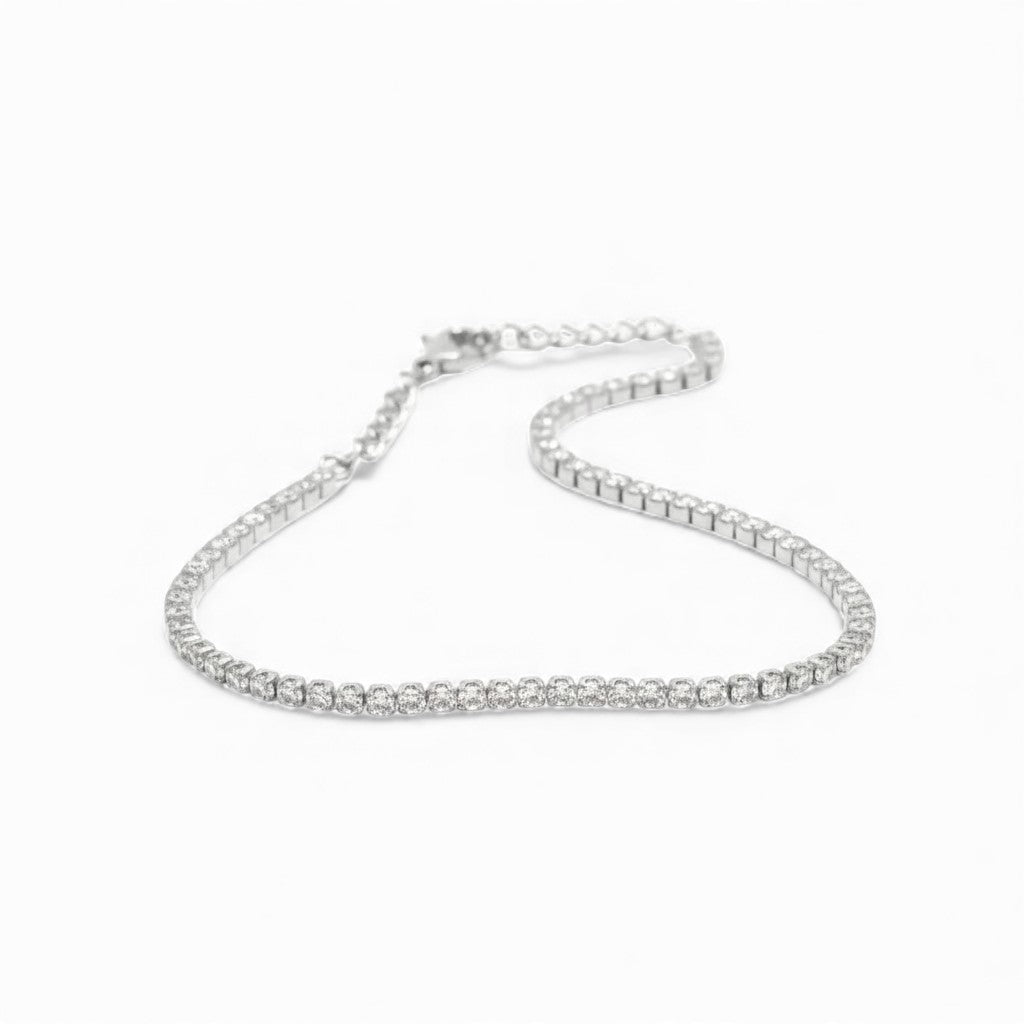 Bracciale Tennis con Zirconi Luminosi In Acciaio Inossidabile