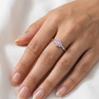 Anello con Fiore Colorato e Pietra  In Argento 925