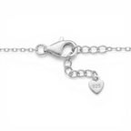 Collana asimmetrica con cuore traforato e pendente In Argento 925
