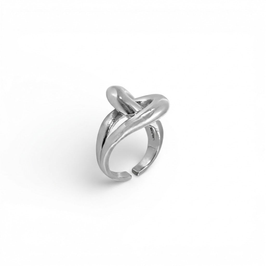 Anello in acciaio inossidabile regolabile da 5 mm nero lucido