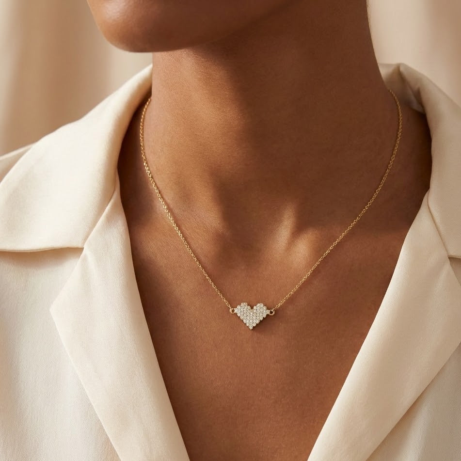 Collana Cuore Radioso In Argento 925