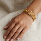 Bracciale Rigido Multifilo con Sfere In Acciaio Inossidabile