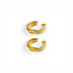 Orecchini Hoops a Tripla Fascia In Acciaio Inossidabile