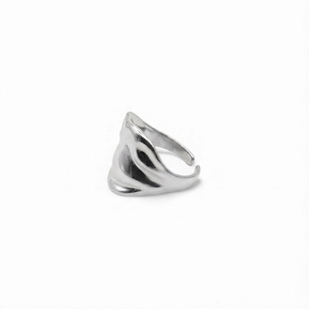 Anello Fascia Aperta a Spirale Fluida In Acciaio Inossidabile