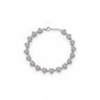 Bracciale Tennis Cuori Pavé In Acciaio Inossidabile