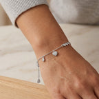 Bracciale con Charms Cuori e Zirconi In Argento 925