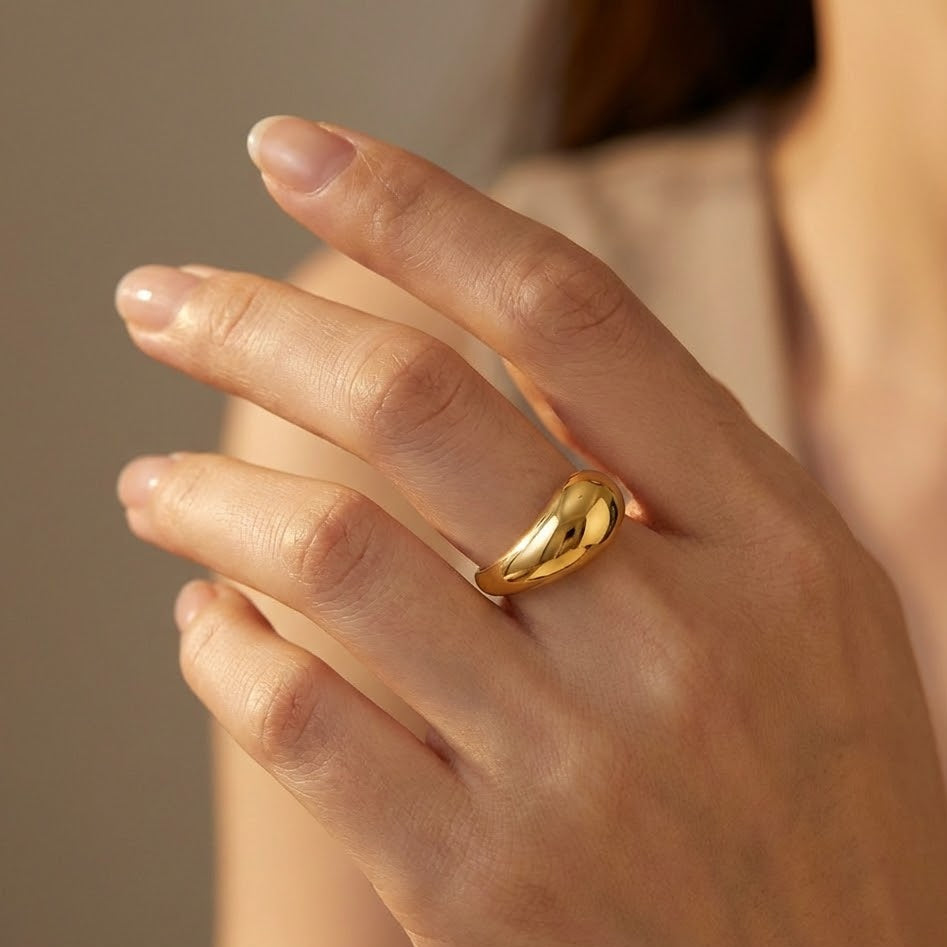 Anello Essential Drop In Acciaio Inossidabile