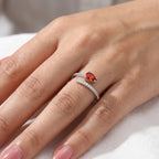 Anello Vortice Cromatico a Spirale con Zirconi In Argento 925