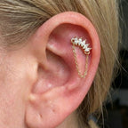 Piercing Zirconato con Catenina In Argento 925