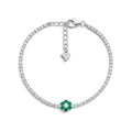 Bracciale Tennis Fiore In Argento 925