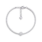 Bracciale Tennis Fiore In Argento 925
