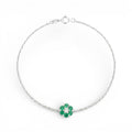 Bracciale Petali Cromatici con Fiore di Zirconi In Argento 925