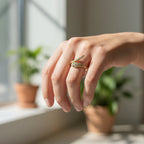 Anello a Fascia con Trama Serpente Intrecciata In Acciaio Inossidabile