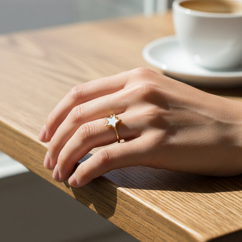 Amaxer Anello Stella Polare per Donne Acciaio Inossidabile Starburst Hollow Out Open Adjustable Finger Ring Gioielli Regali per Donne Ragazze Amici (Argento Amaxer Anello Stella Polare per Donne Acciaio Inossidabile Starburst Hollow Out Open Adjustable Finger Ring Gioielli Regali per Donne Ragazze Amici (Argento