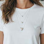 Collana Multi-Strato Tre Cuori In Acciaio Inossidabile