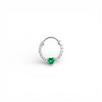 Piercing Daith Cuore Incastonato In Argento 925
