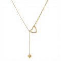 Collana asimmetrica con cuore traforato e pendente In Argento 925