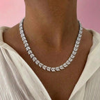 Collana Girocollo Spiga di Zirconi Marquise In Acciaio Inossidabile